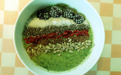 Süper Yeşil Smoothie Tabağı (Vegan,Glutensiz)