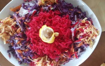 Yer fıstıklı Vinegret  Soslu Kış Salatası (Glutensiz , Vegan)